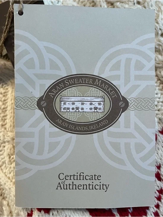 ARAN SWEATER MARKET Irish Knit 100% Wool Cream Cable Knit Half-Zip Sweater - Picture 7 of 14